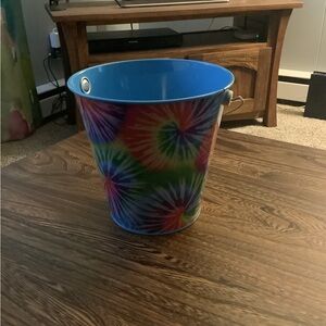 Colorful Tie-Dye Metal Bucket or Sand Pail